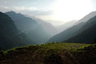 Blick auf das V-förmige Große Walsertal