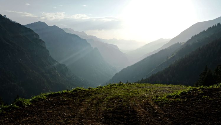 Blick auf das V-förmige Große Walsertal